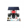 İRONİX TP16 4G Sim Kartlı 4K 9MP Solar Güvenlik Kamerası 3 Kameralı 360 Görüş Sirenli