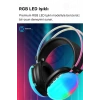 YK Desing PG580 Premium Seri Mikrofonlu RGB LED Işıklı Bluetooth Kablosuz Kafa Üstü Kulaklık