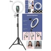 Ring Fill Light Led Işıklı Tripod 10 Inç Halka Youtuber Tiktok Makyaj Işığı Ayaklı Tripot