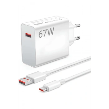 YK 67 Watt Yüksek Hız Şarj Aleti Adaptör+Kablo