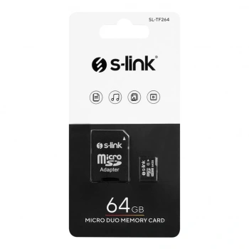 S-link 64 GB Class10 Adaptörlü Micro SD Kart Bellek