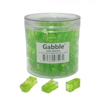 Gabble Renkli GAB-EZRJ45C EZ-RJ45 Yeşil Delikli Yeni Nesil Konnektör