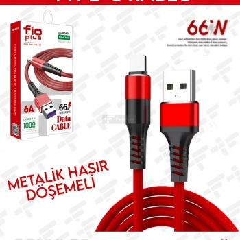 FIOPLUS FIO-K01 USB TO TYPE-C 66W METALİK HASIR DÖŞEME