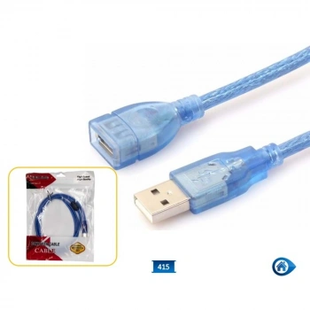 CONCORD C-539 USB UZATMA KABLOSU 1.5M ŞEFFAF MAVİ
