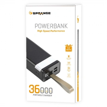 SPRANGE SR-P5 GÖSTERGELİ 36000MAH TYPE-C POWERBANK