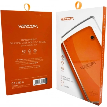 Vorcom S7 Classic Tablet Şeffaf Silikon Kılıf