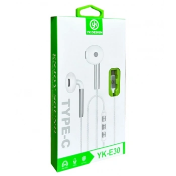 Yk Design E30 Type-C Girişli Kablolu Kulaklık
