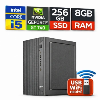 EGETECK Wortex i5 3470 8GB RAM 256GB SSD 4GB GT740 128 BİT Bilgisayar Kasası (WGT8256)