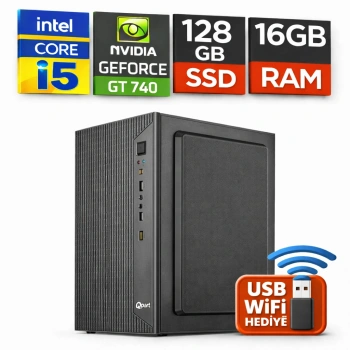 EGETECK Wortex i5 3470 16GB RAM 128GB SSD 4GB GT740 128 BİT Bilgisayar Kasası (WGT16128)