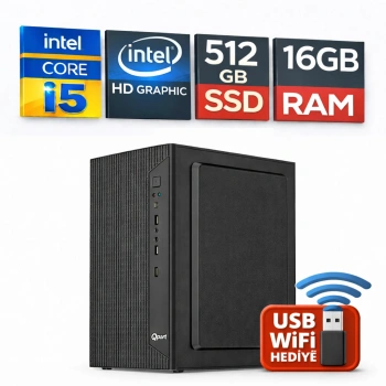 EGETECK Wortex i5 3470 16GB RAM 512GB SSD İntel Hd Graphics Bilgisayar Kasası (Wi16512)