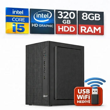 EGETECK Wortex i5 3470 8GB RAM 320GB HDD İntel Hd Graphics Bilgisayar Kasası (Wi8320)