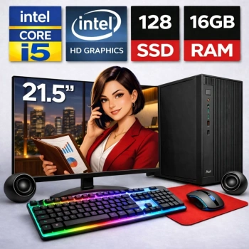 EGETECK WorkPro i5 3470 16GB 128GB SSD İntel HD Graphics 21,5 Monitör Masaüstü Bilgisayar