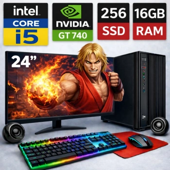 EGETECK Gamework i5 3470 16GB RAM 256GB SSD GT740 4GB Ekran Kartı 24 Monitör Akvaryum Gaming Oyuncu Bilgisayarı