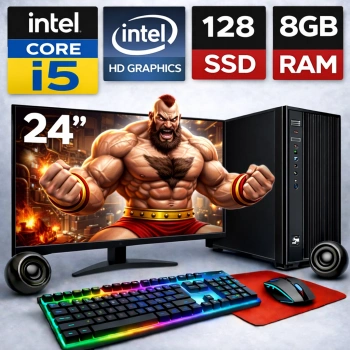 EGETECK Gamework i5 3470 8GB RAM 128GB SSD İntel HD Graphics 24 Monitör Akvaryum Gaming Oyuncu Bilgisayarı