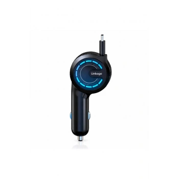 Linkage LNC-04 60W 3A PD Hızlı Araç Şarjı Type-C Makaralı Kablo Araç İçi Şarj Soketi