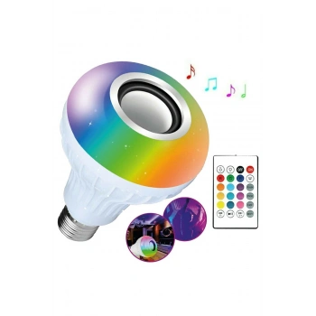 5M BLUETOOTH AMPUL HOPARLÖR VE RENK SEÇENEĞİ 12W KUMANDALI RGB