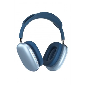 P9 Air Max Kablosuz Mikrofonlu Bluetooth Kulaklık Mavi (P9)