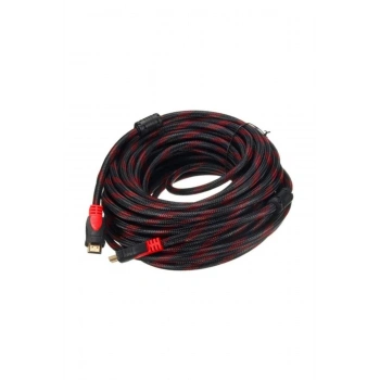 Pl-8014 5m Metre 1080p Hasır Örgülü Hdmı Kablo