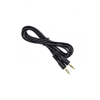 Egeteck AX44 Siyah Yüksek kaliteli 1.5 metre Aux Kablosu Telefon Hoparlör Araç Kulaklık Ses aktarım Kablosu Poşetli