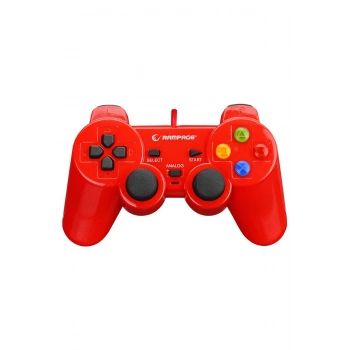 Rampage Sg-R602 Ps3/Pc Beyaz Usb 1.8m Joypad Uyumlu Kırmızı Renk