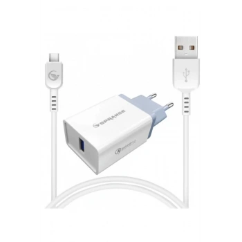 Sprange T-30 18W 3A Fast Hızlı Qualcomm Quick Charge 3.0 Type-C Kablolu Şarj Seti