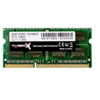 Turbox 8GB DDR3 1600MHZ (12800) CL11 1.35v SODIMM Notebook Ram(KUTUSUZ)