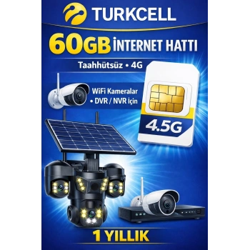 Turkcell Solar Kamera Hattı 1 Yıl Aylık 5 GB Yıllık 60 GB Hazır Hat