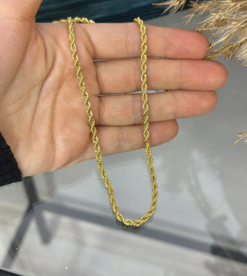 22 Ayar 3 mm Burgu Kolye (60 cm)