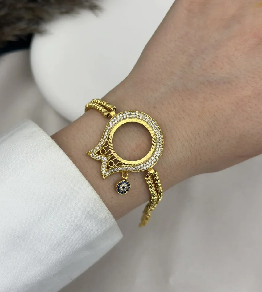 22 Ayar Çeyrekllik Dorikalı Lale Bileklik