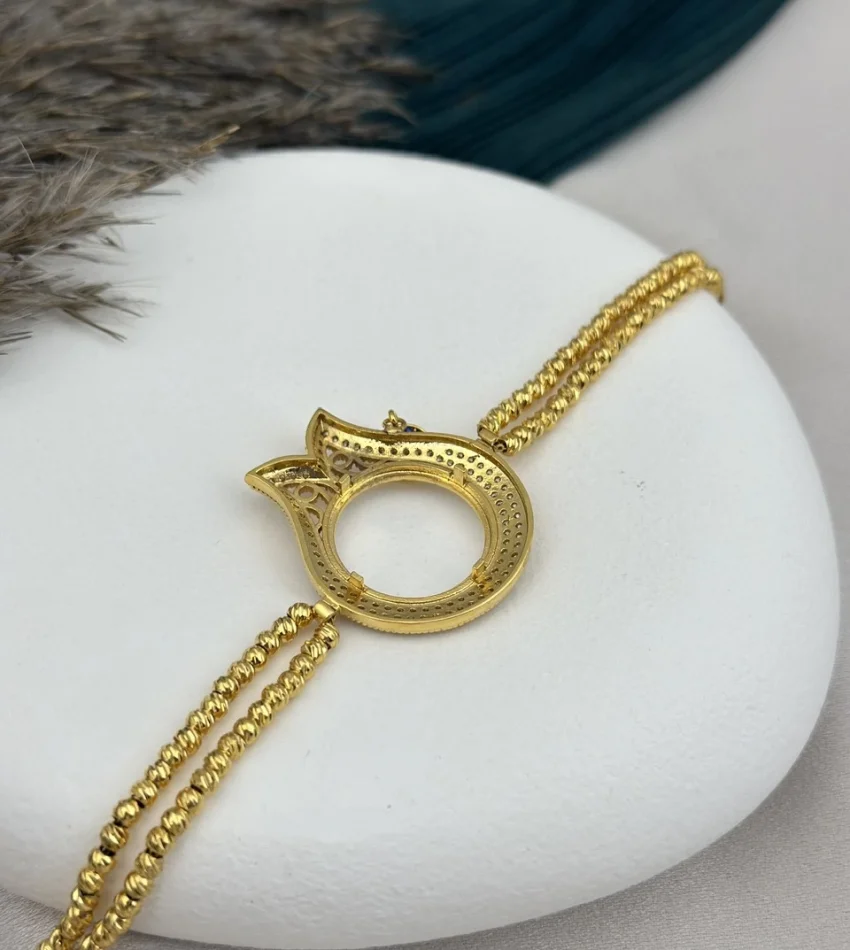 22 Ayar Çeyrekllik Dorikalı Lale Bileklik