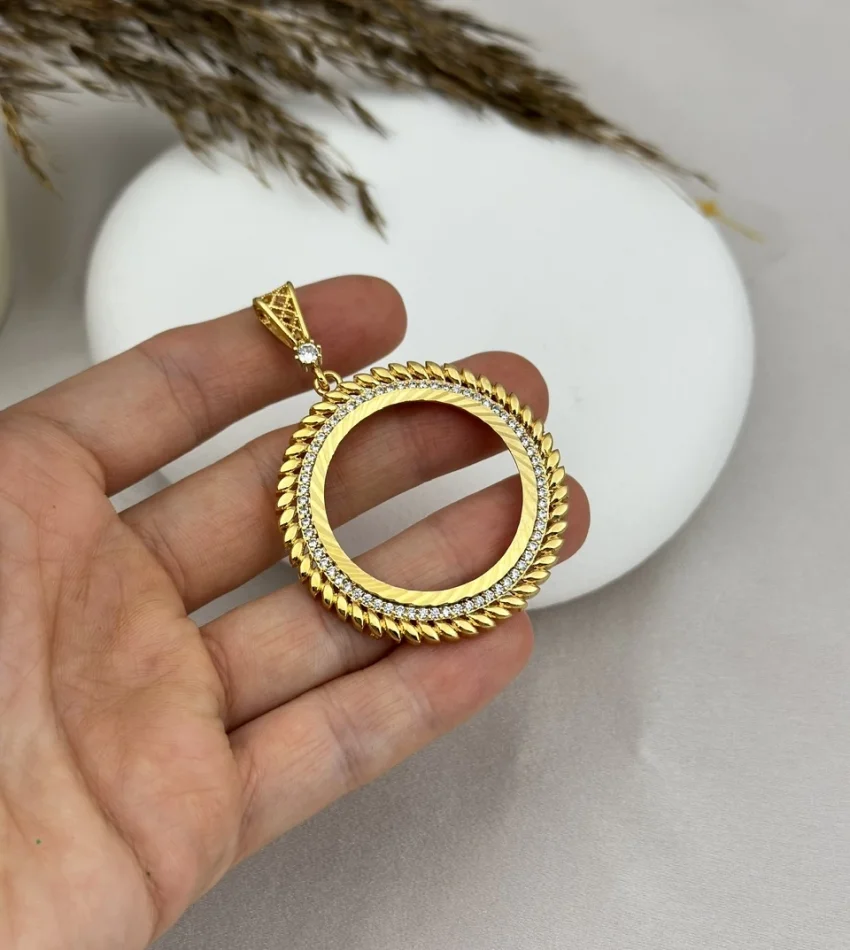 22 Ayar Tam Altınlık Buğday Kolye Ucu