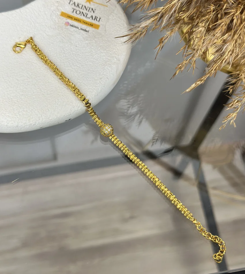 22 ayar Taşlı Dorika Bileklik