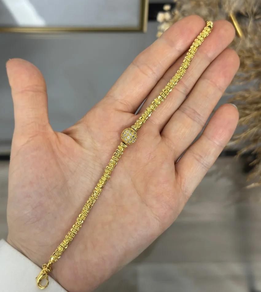 22 ayar Taşlı Dorika Bileklik