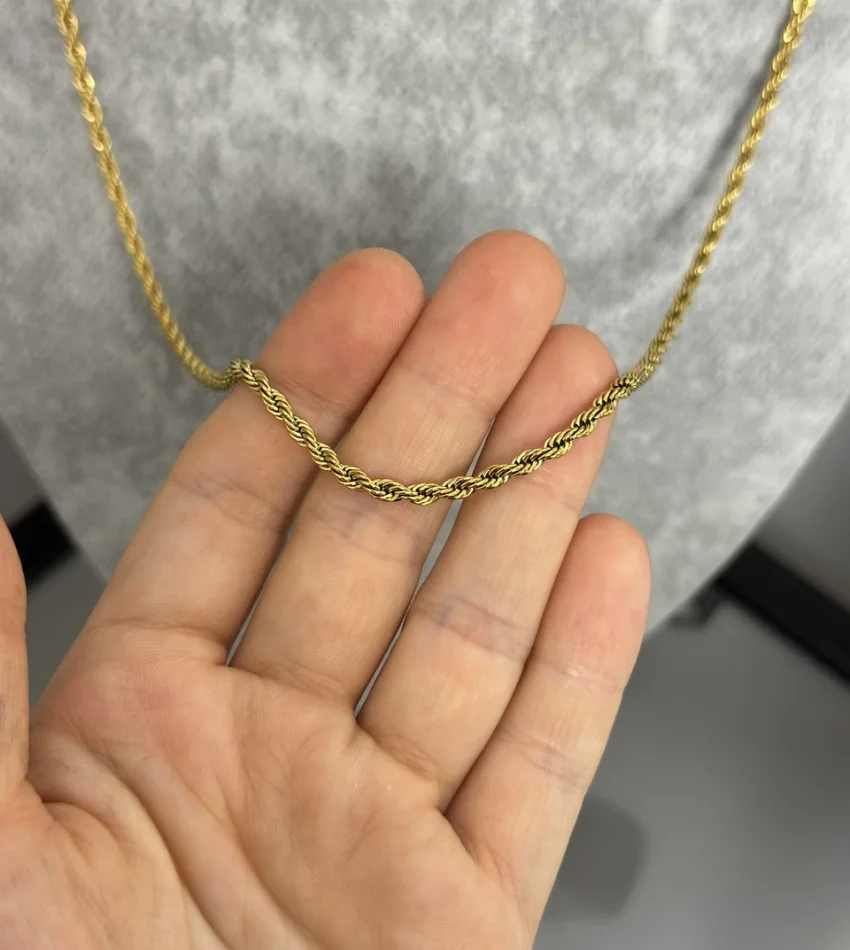 Çelik 3 mm Burgu Kolye (60 cm)