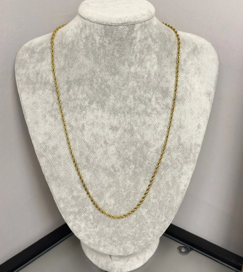 Çelik 3 mm Burgu Kolye (60 cm)