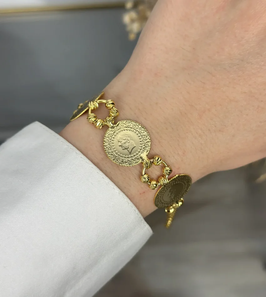 22 Ayar Dorikalı Üç Ceyrekli Bileklik