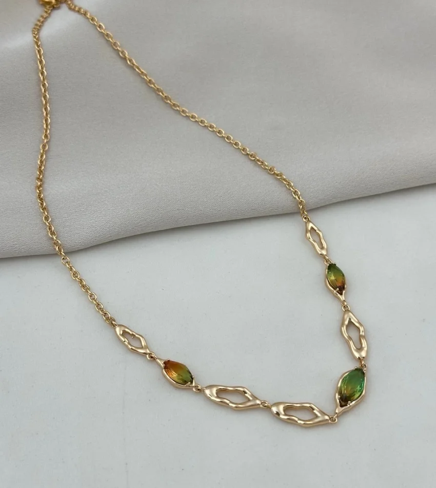 Yeşil Taşlı Tasarım XP Kolye