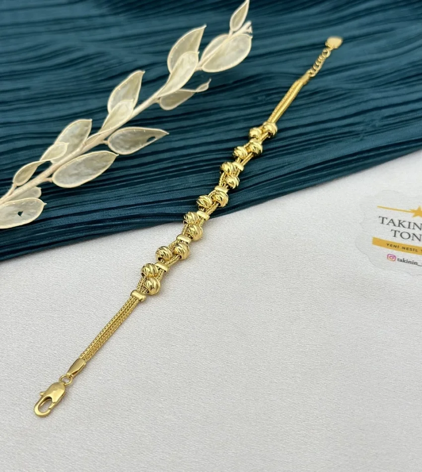 22 Ayar Dorikalı Geçişli Bileklik