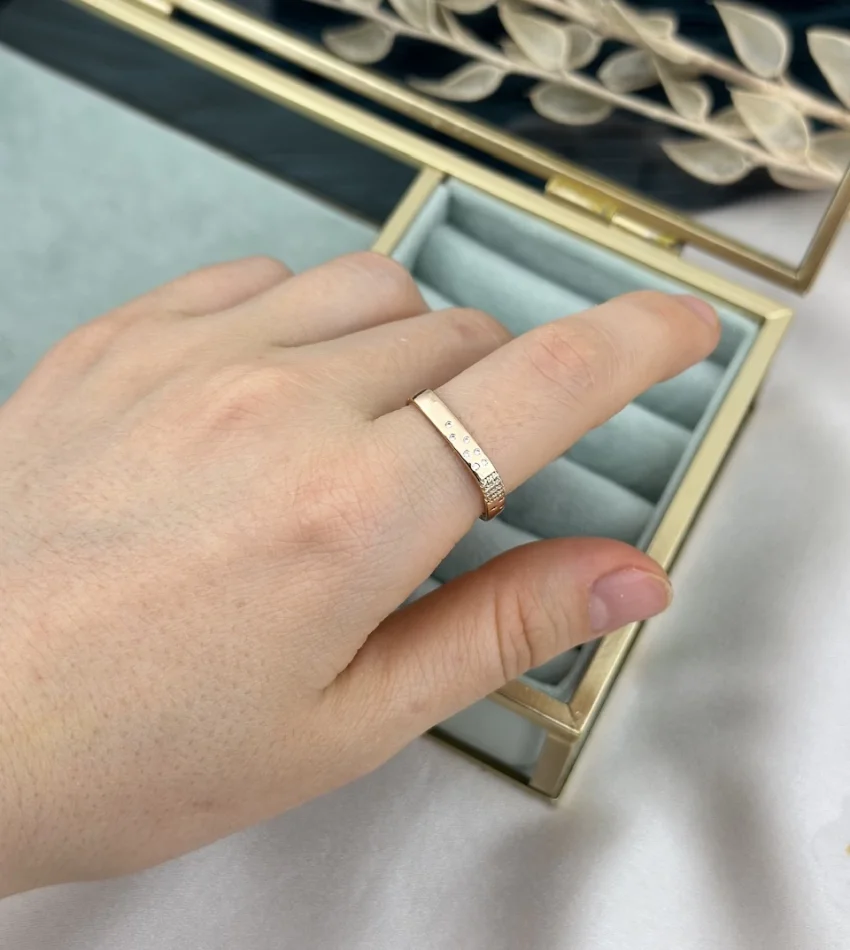 Xuping Marka Bakir Kare Form Yüzük (no 8)