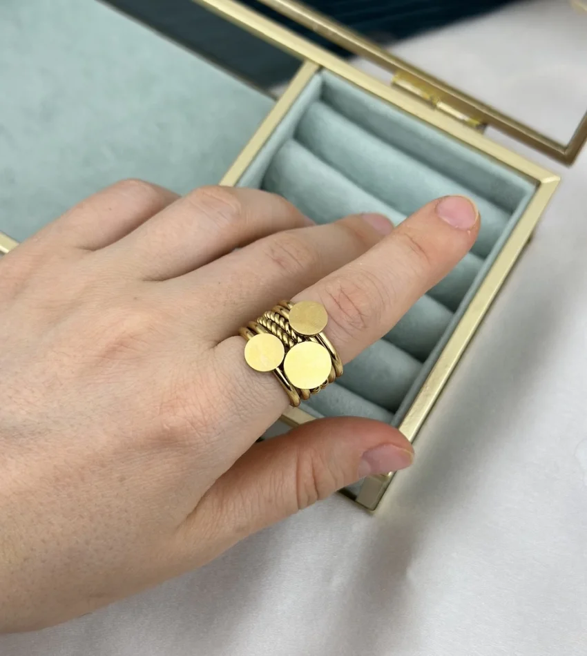 Çelik 6’Lı Ayrılabilir Pullu Yüzük