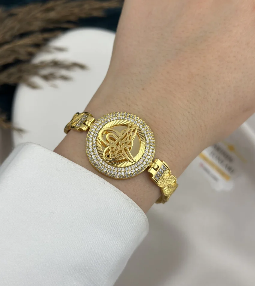 22 Ayar Tuğralı Hasır Örgü Kelepçe