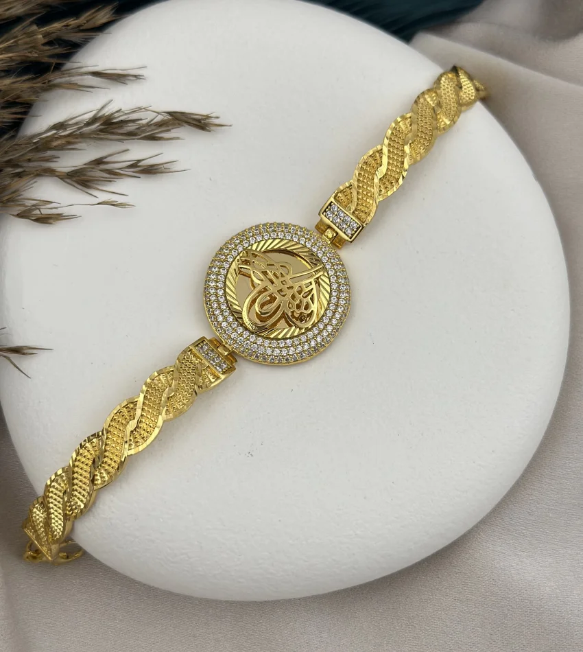 22 Ayar Tuğralı Hasır Örgü Kelepçe