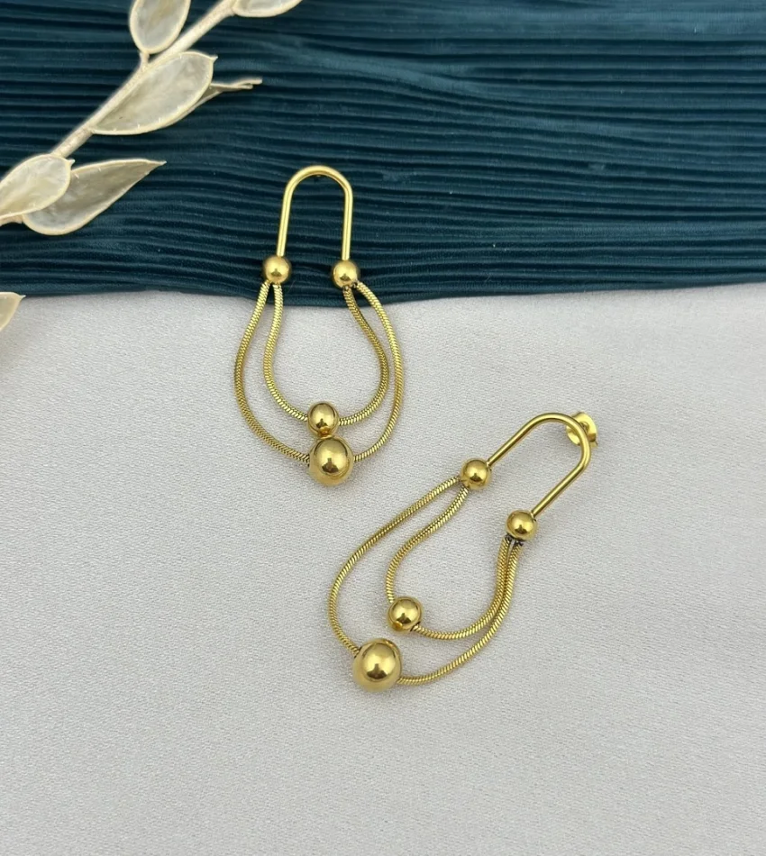 Topçuklu Sarkıt Küpe (kaynak yeri belirgin=Hafif Kusurlu)