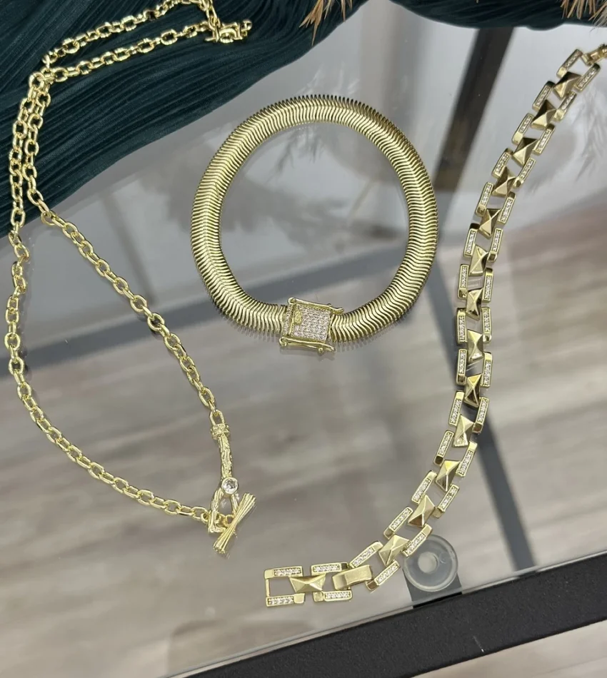 İthal Tasarım Kolye ve Vip Bileklik Kombini