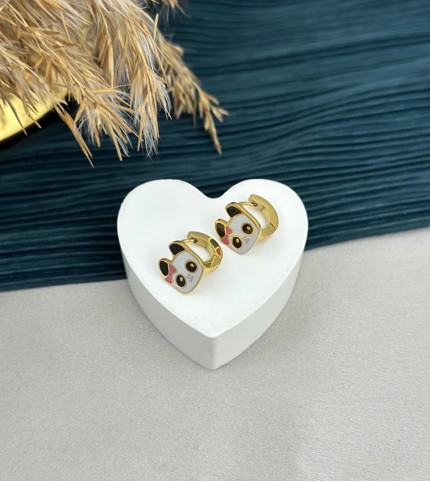 Pandalı Renkli Çocuk Küpesi