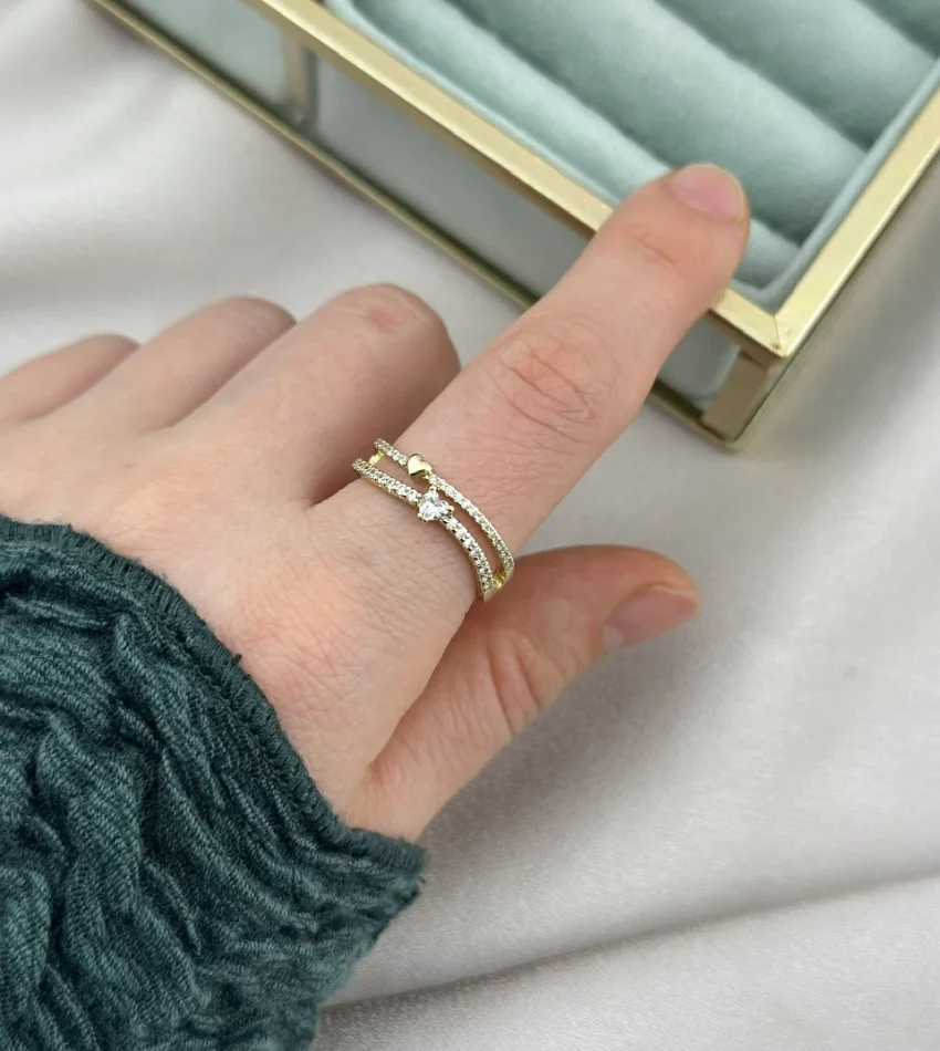 Zarif Kalpli İkili Görünüm XP Yüzük