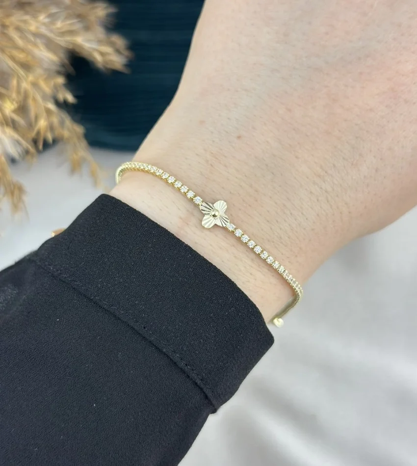 Gold Marka Detaylı Suyolu Bileklik (17 cm)