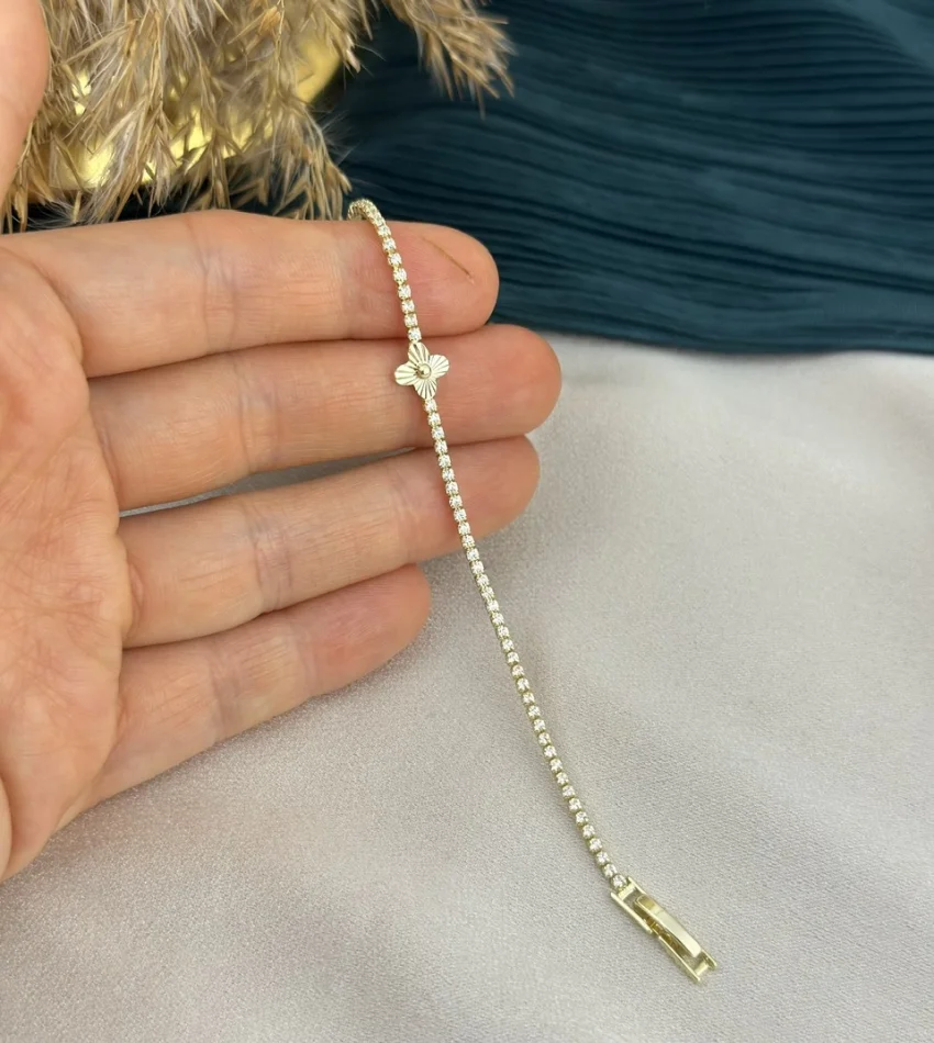 Gold Marka Detaylı Suyolu Bileklik (17 cm)