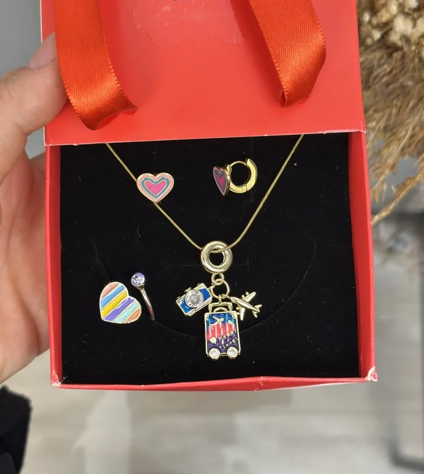 Çocuk Pembe Kalpli Kombin