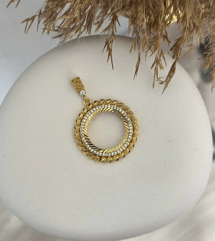 22 Ayar Dorikalı Yarım Altınlık Kolye Ucu